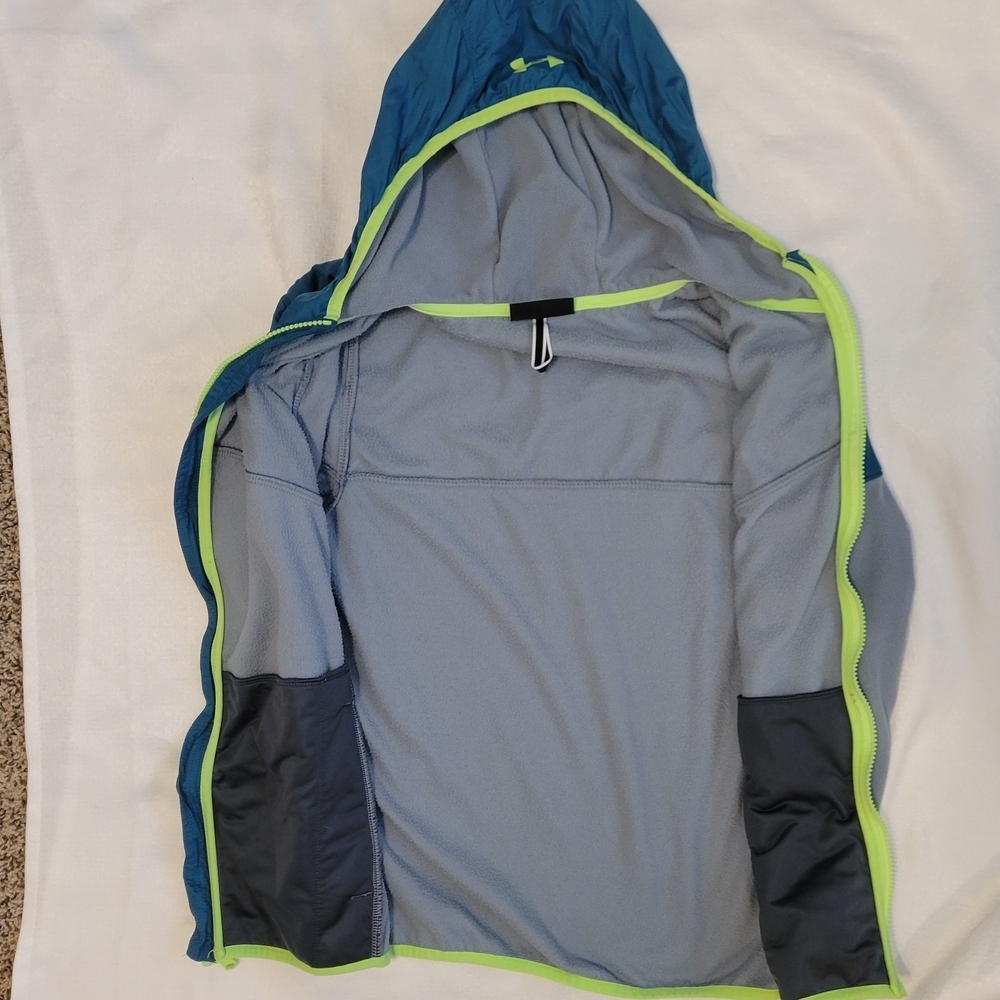 Kids jacket Under Armour Blue and Gray Hooded Jacket - Picture 2 of 5